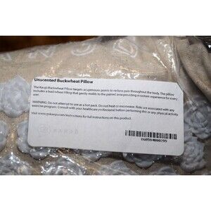 Kanjo Unscented Acupressure Buckwheat Pillow Back/Neck Pain Relief